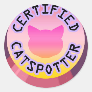 Auktoriserad Catspotter Runt Klistermärke