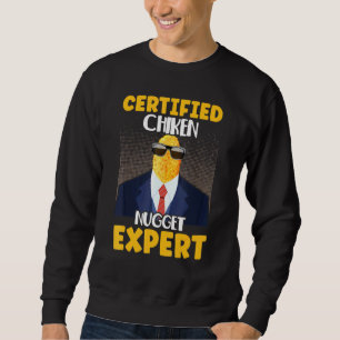 Auktoriserad Chicken Nugget Expert Food Pun Snacks Lång Ärmad Tröja