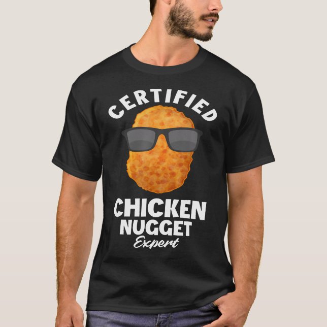 Auktoriserad Chicken Nugget Expert - Funny Chicken T Shirt (Framsida)