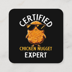 Auktoriserad Chicken Nugget Expert Fyrkantigt Visitkort