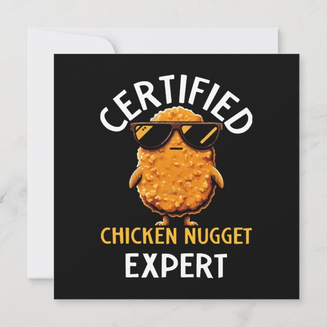 Auktoriserad Chicken Nugget Expert Inbjudningar (Baksida)