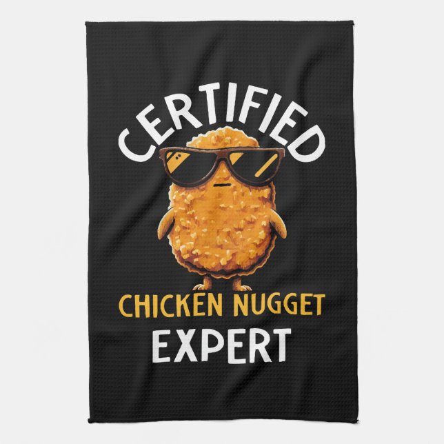 Auktoriserad Chicken Nugget Expert Kökshandduk (Vertikal)