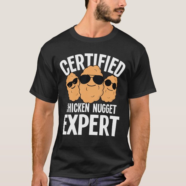 Auktoriserad Chicken Nugget Expert T Shirt (Framsida)