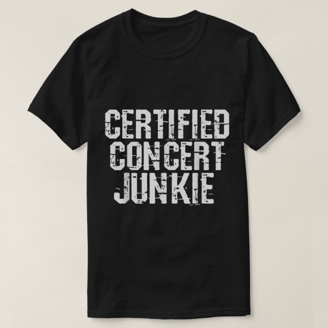 Auktoriserad Concert Junkie Music Älskare Group T Shirt (Design framsida)