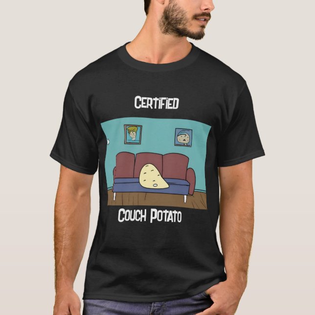 Auktoriserad Couch Potato T Shirt (Framsida)