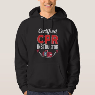 Auktoriserad CPR Instruktör Funny Medicinsk arbet Hoodie