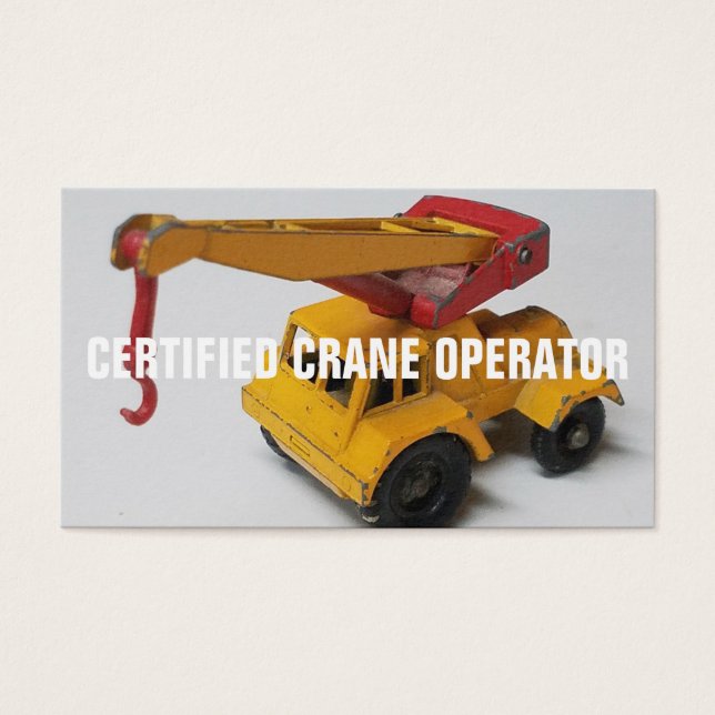 Auktoriserad Crane-operator Visitkort (Framsidan)