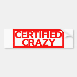 Auktoriserad Crazy Frimärke Bildekal