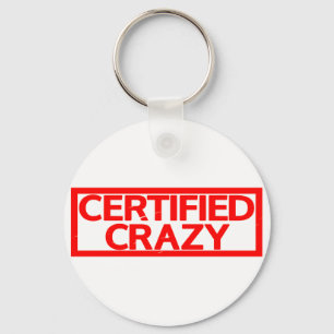 Auktoriserad Crazy Frimärke Nyckelring