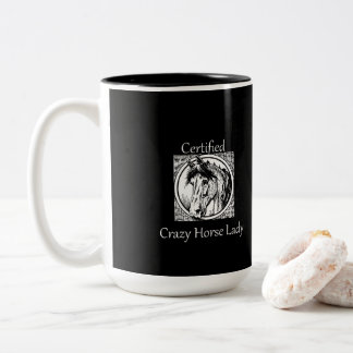 "Auktoriserad Crazy Horse Dam" Kaffe eller Tea Mug Två-Tonad Mugg