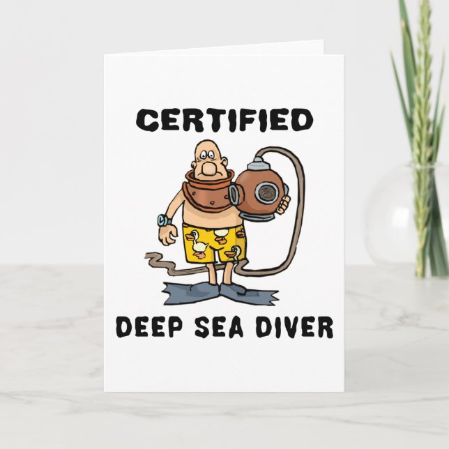 Auktoriserad Deep Sea Diver Gift Kort (Framsida)
