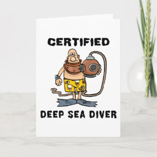 Auktoriserad Deep Sea Diver Gift Kort