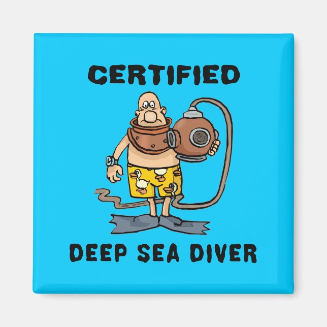 Auktoriserad Deep Sea Diver Magnet (Framsidan)