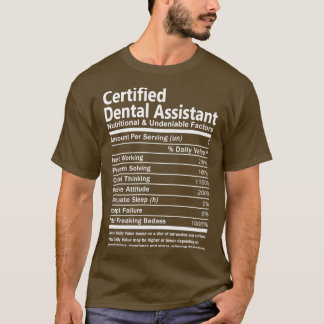 Auktoriserad Dental Assistant Nutritional and Unde T Shirt