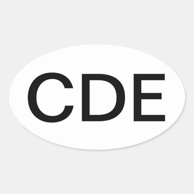 Auktoriserad Diabetes Educator Ovalt Klistermärke (Framsida)