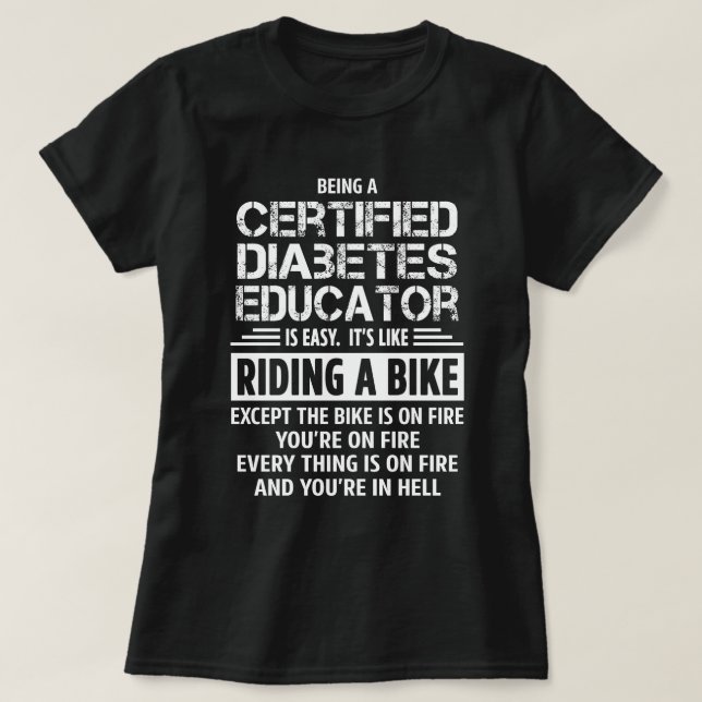 Auktoriserad Diabetes Educator T Shirt (Design framsida)