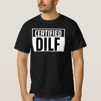 Auktoriserad DILF Lnoj New Pappa Fars dag T Shirt
