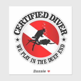 Auktoriserad Diver (rd) Klistermärken