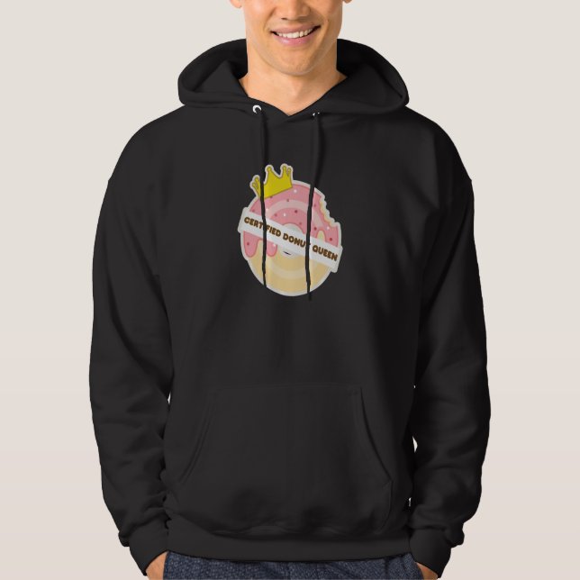 Auktoriserad Donut Queen Food Perfekt Sweet Hoodie (Framsida)