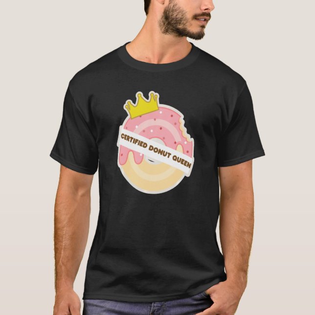 Auktoriserad Donut Queen Food Perfekt Sweet T Shirt (Framsida)
