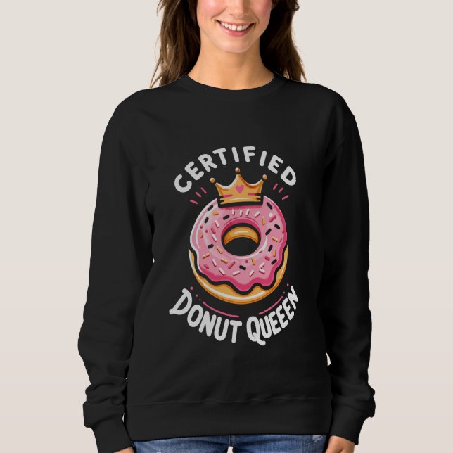 Auktoriserad Donut Queen Sweet Tooth Pastry Chef T Shirt (Framsida)