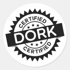 Auktoriserad Dork Sticker Runt Klistermärke