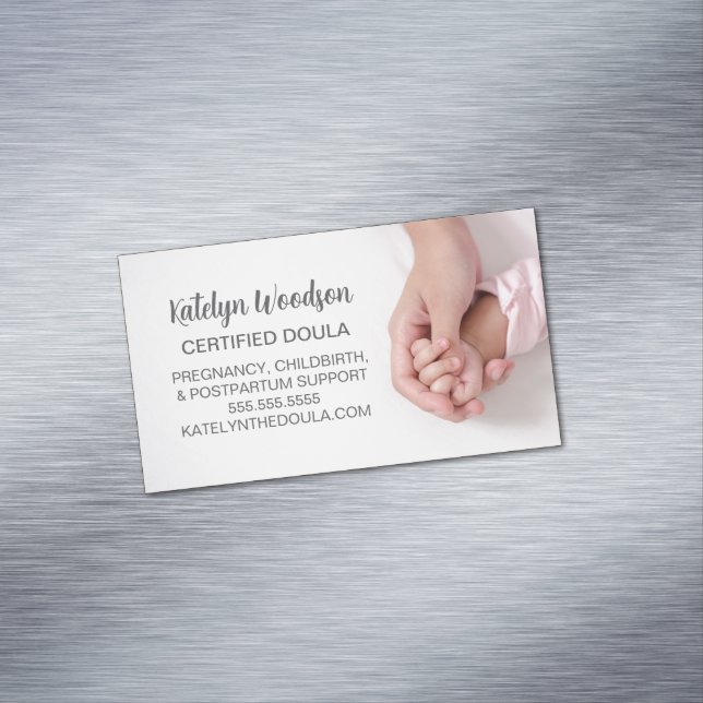 Auktoriserad Doula eller Midfru Birth Coach Postpa Magnetiska Visitkort (In Situ)
