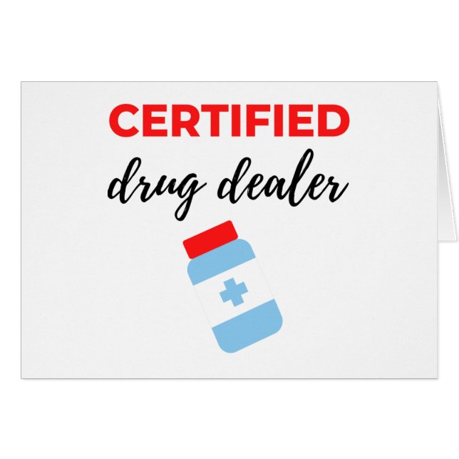 Auktoriserad Drug Dealer 2 Hälsningskort (Framsidan Horizontal)
