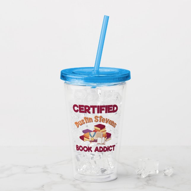 Auktoriserad Dustin Stevens Bok Addict Take Away Mugg (Baksida Ice)