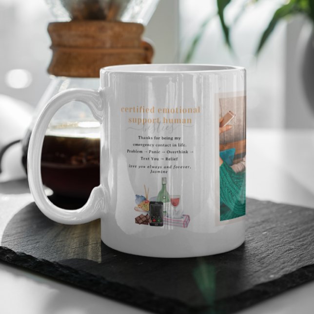 Auktoriserad Emotional Support Human | Friends Pho Kaffemugg (Skapare uppladdad)