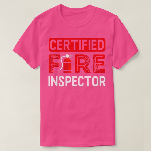 Auktoriserad Fire Inspection Gift for Firefighter T Shirt (Design framsida)