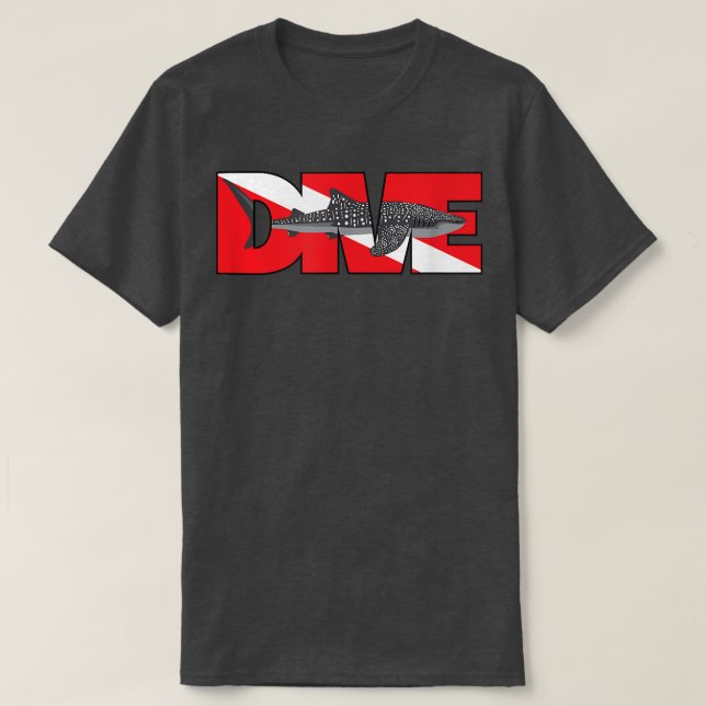 Auktoriserad Fish Scuba Dive Whale Shark T Shirt (Design framsida)