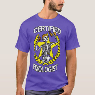 Auktoriserad Fixolog Gothic Skeleton Goth Carpente T Shirt