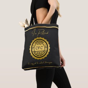Auktoriserad Flamingo Collector Black & Guld Tygkasse
