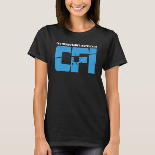 Auktoriserad Flight Instructor Cfi Airplane Silhou T Shirt
