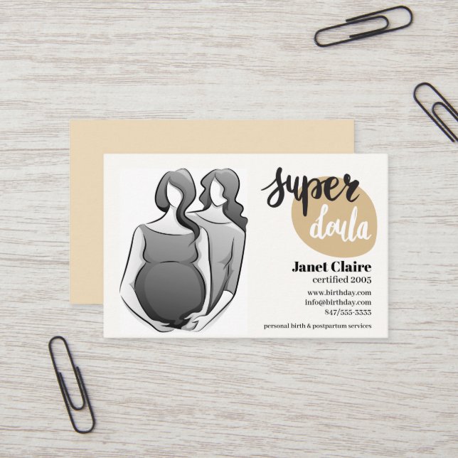 auktoriserad Födelsedatum dubbelt affärskort Visitkort (Fram/Back In Situ)