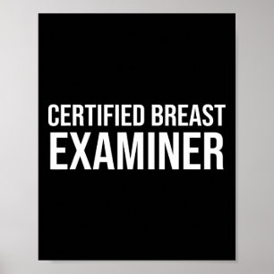 Auktoriserad för cancermedvetenhet Bröstkontroll Poster