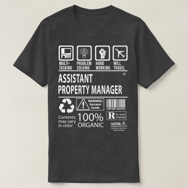 Auktoriserad för multitasking för Assistant Egendo T Shirt (Design framsida)