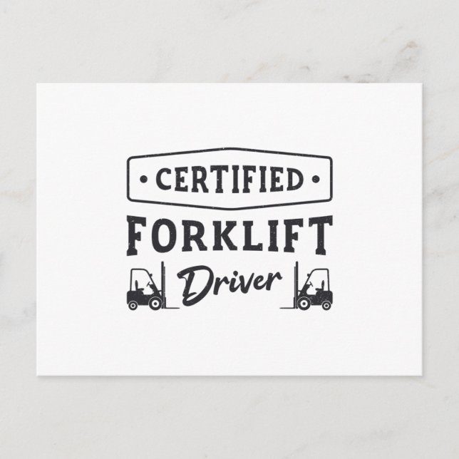 Auktoriserad Forklift Driver Forklift operator Las Vykort (Framsida)