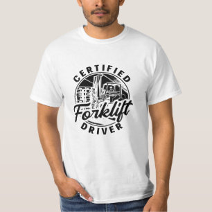 Auktoriserad Forklift Driver Lastbil Forklift oper T Shirt