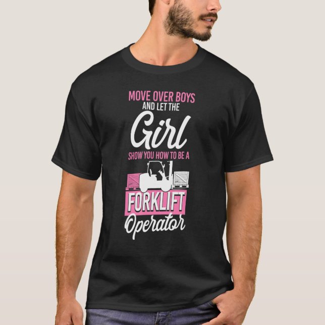 Auktoriserad Forklift Lastbil operator Female Flyt T Shirt (Framsida)