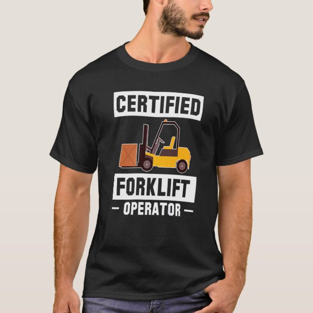 Auktoriserad Forklift Operator Forklift Driver Pre T Shirt (Framsida)