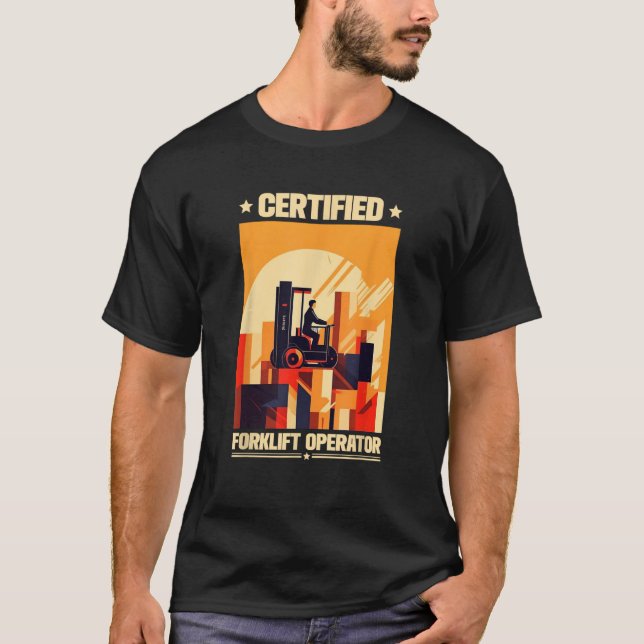 Auktoriserad Forklift Operator Funny T Shirt (Framsida)