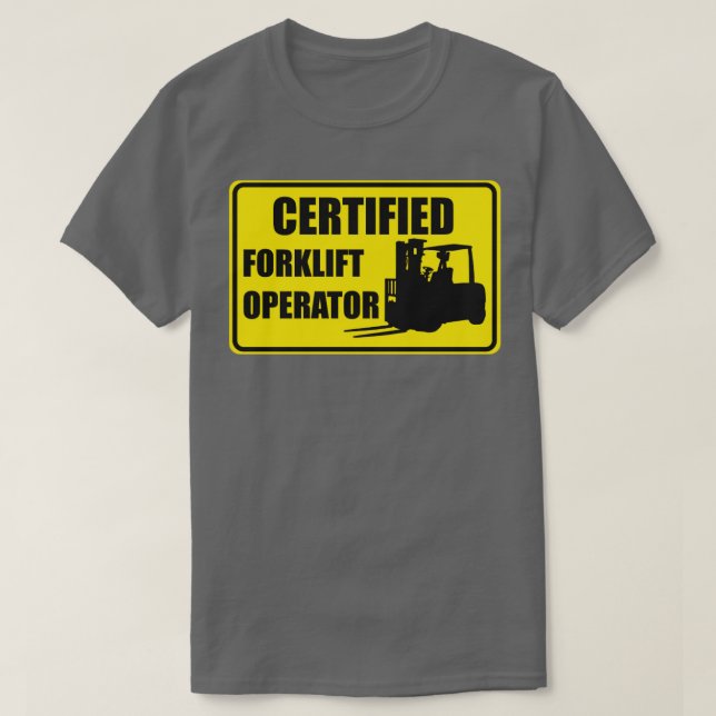 Auktoriserad Forklift operator T Shirt (Design framsida)