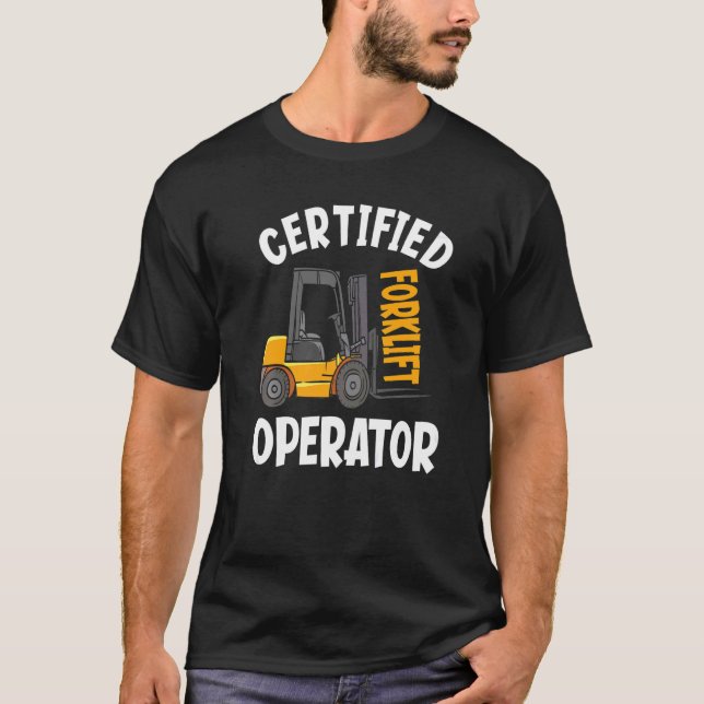 Auktoriserad Forklift Operator Warehouse Forklift  T Shirt (Framsida)