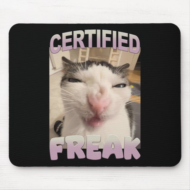Auktoriserad Freak Cat Meme Funny Pet Humor Musmatta (Framsidan)