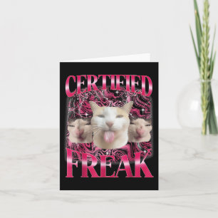 Auktoriserad Freak Cement Cursed Cat Funny Cat Me Kort
