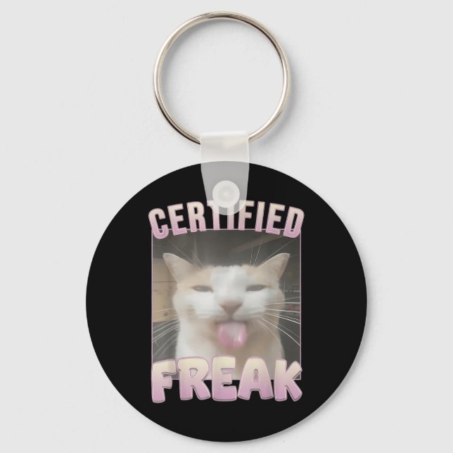 Auktoriserad Freak Kat Memors offensiva memes Funn Nyckelring (Framsida)