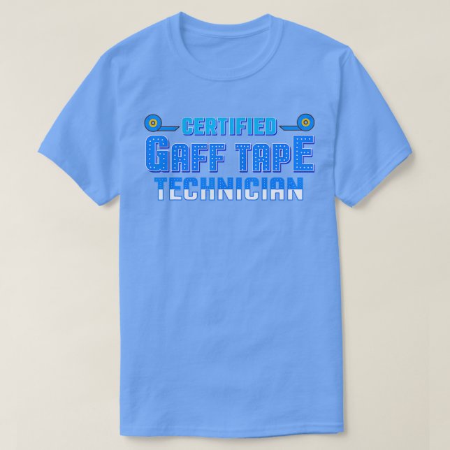 Auktoriserad Gaff Tape Technician Theater T Shirt (Design framsida)