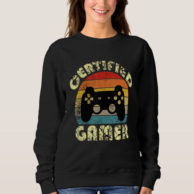 Auktoriserad Gamer Retro Funny Video Gamaming 2 T Shirt (Framsida)
